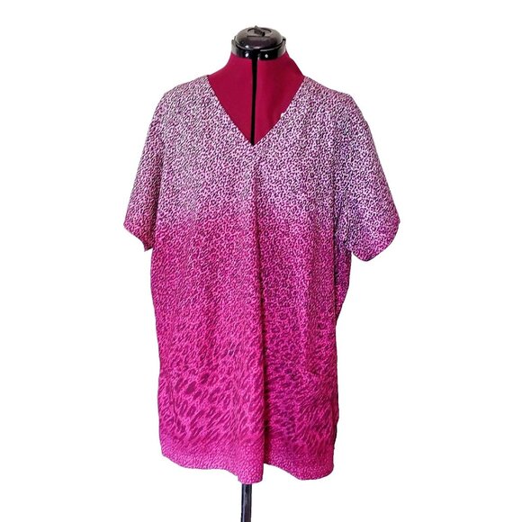 MED COUTURE AIR Scrub Top Multicolor Womens Size 3XL Animal Print Style 8515 - Picture 1 of 7